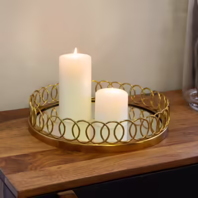 Gold Perfume Mirror Tray - MHRMS094_2