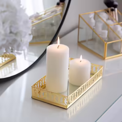 Rectangular Gold Mirror Tray - MHRMS030_3