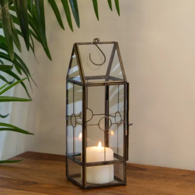 Large Vintage Antique Brass Lantern