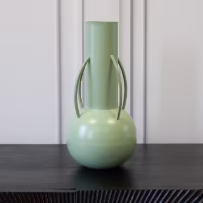 Sage Double Handle Ball Decorative Vase - MHRMS246_1