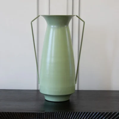 Sage Double Handle Milkman Decorative Vase