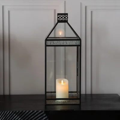 Black Metal Candle Lantern