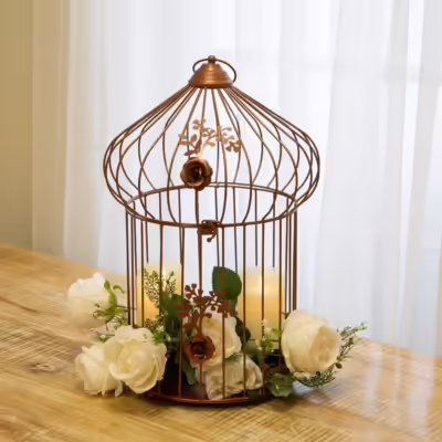 Large Decorative Floral Birdcage - MHRMS288_1