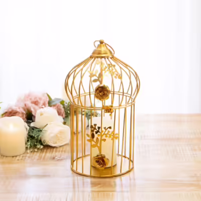 Gold Vintage Birdcage Lantern - MHRMS340_1