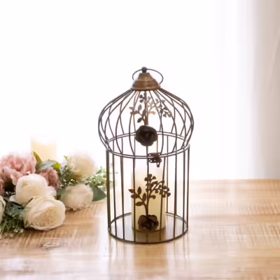 Antique Brass Vintage Birdcage Lantern - MHRMS342_1