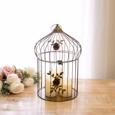 Antique Brass Large Vintage Birdcage Lantern - MHRMS346_1