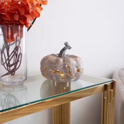 Medium Light Up Rustic Pumpkin - MHRMS400_2