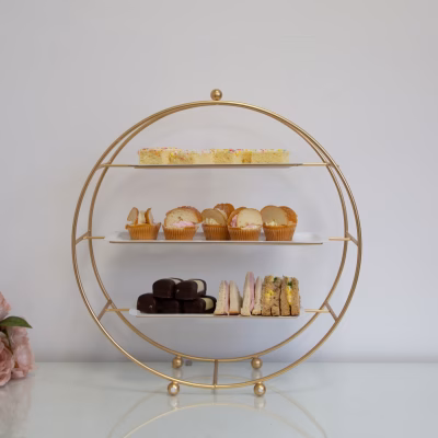 Gold Metal Cake Stand - MHRMS092_1