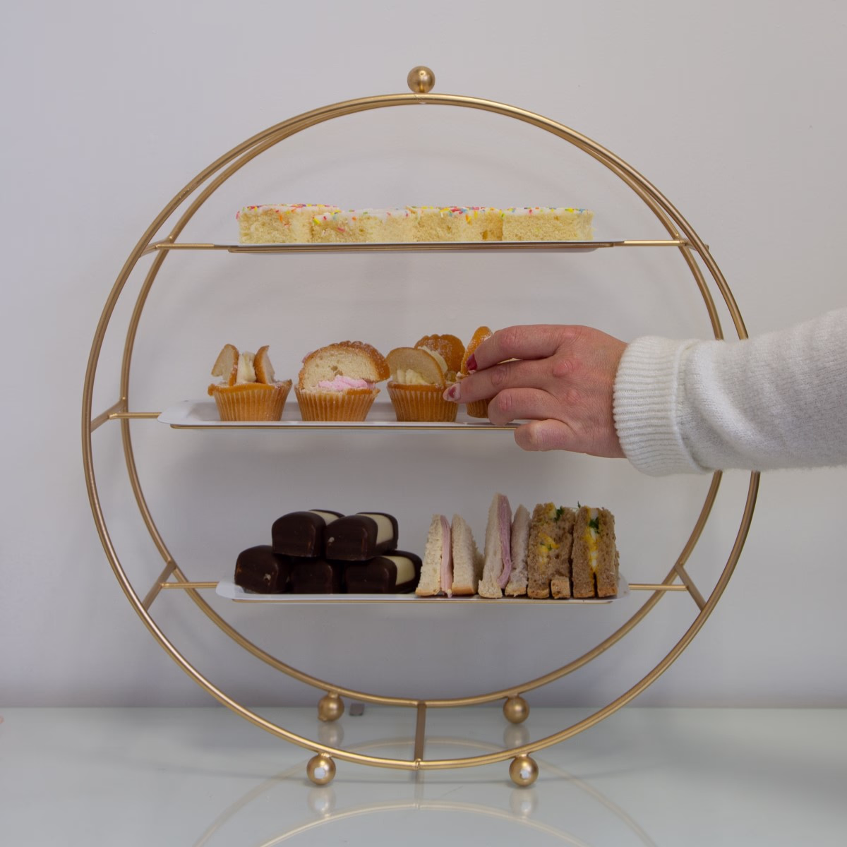 Gold Metal Cake Stand - MHRMS092_2