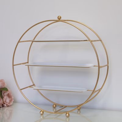 Gold Metal Cake Stand - MHRMS092_3