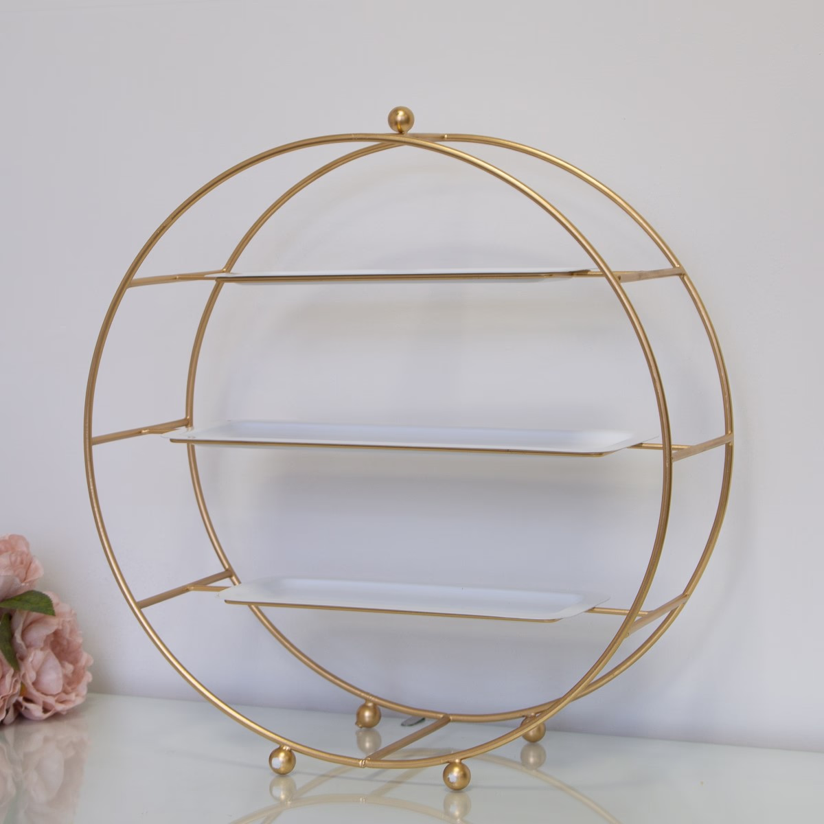 Gold Metal Cake Stand - MHRMS092_3